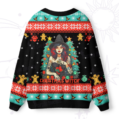 Purplehecate Christmas Witch Ugly Cardigan Sweaters