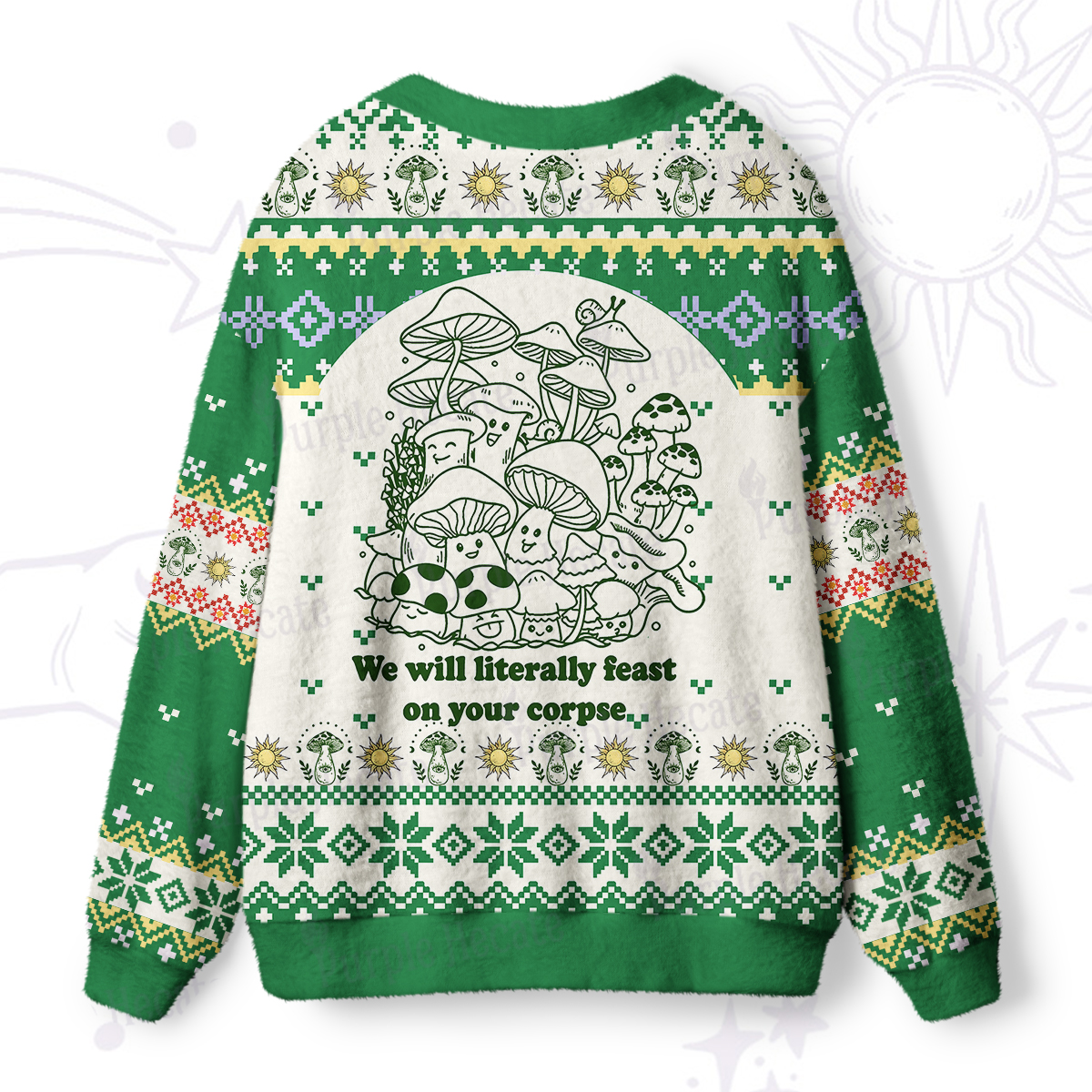 Purplehecate We Will Literally Feast on Your Corpse Ugly Cardigan Sweaters