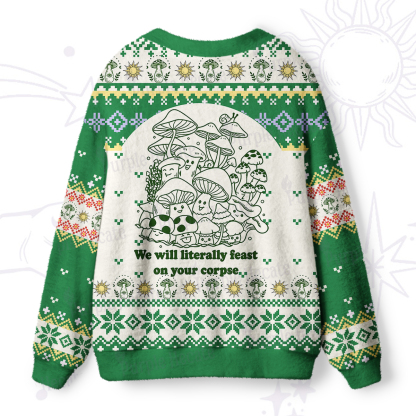 Purplehecate We Will Literally Feast on Your Corpse Ugly Cardigan Sweaters