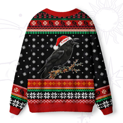 Purplehecate F-Caw-F Funny Crow Ugly Cardigan Sweaters