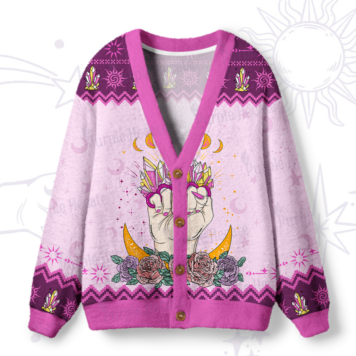 Purplehecate The Girls Power Ugly Cardigan Sweaters