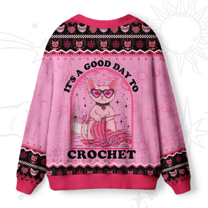 Purplehecate It's A Good Day To Crochet Ugly Cardigan Sweaters