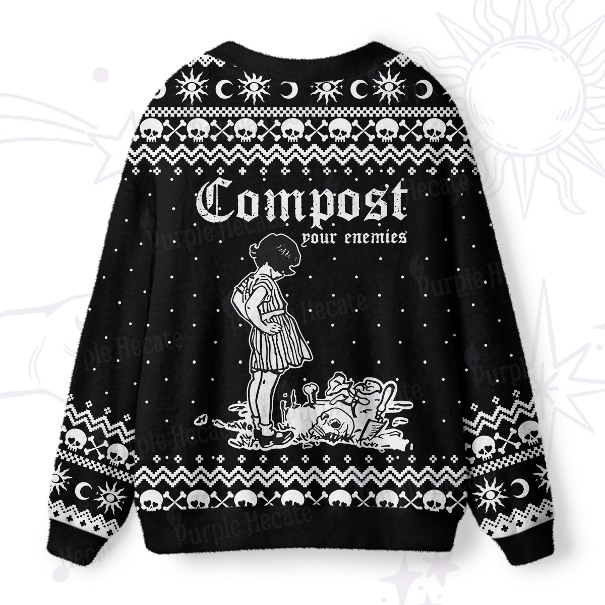Purplehecate Compost Your Enemies Ugly Cardigan Sweaters