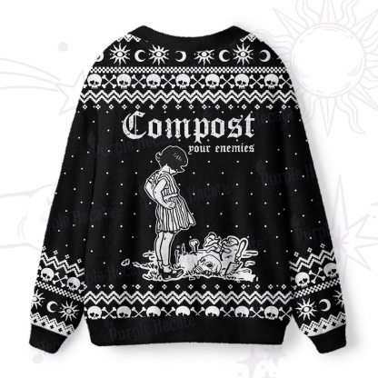 Purplehecate Compost Your Enemies Ugly Cardigan Sweaters