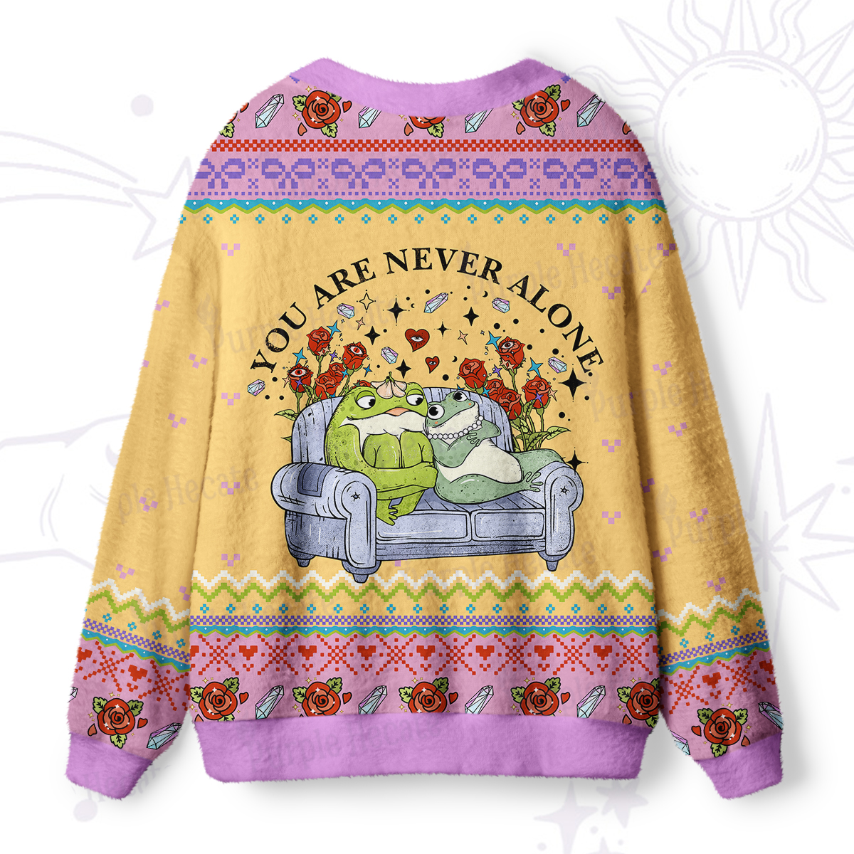 Purplehecate Your Are Never Alone Ugly Cardigan Sweaters