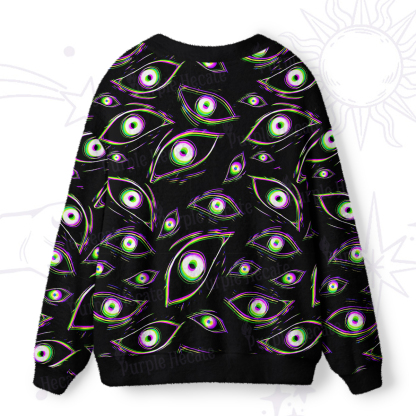 Purplehecate Glitch Vision Ugly Cardigan Sweaters