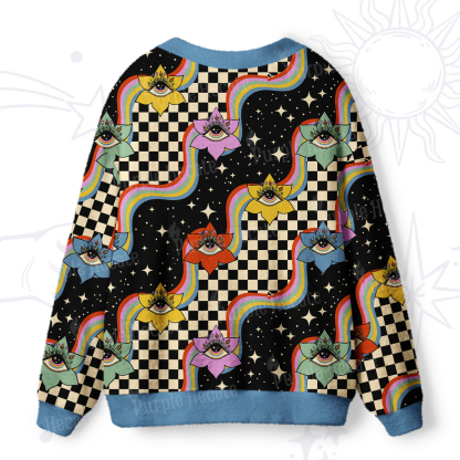 Purplehecate Vision Trip Ugly Cardigan Sweaters