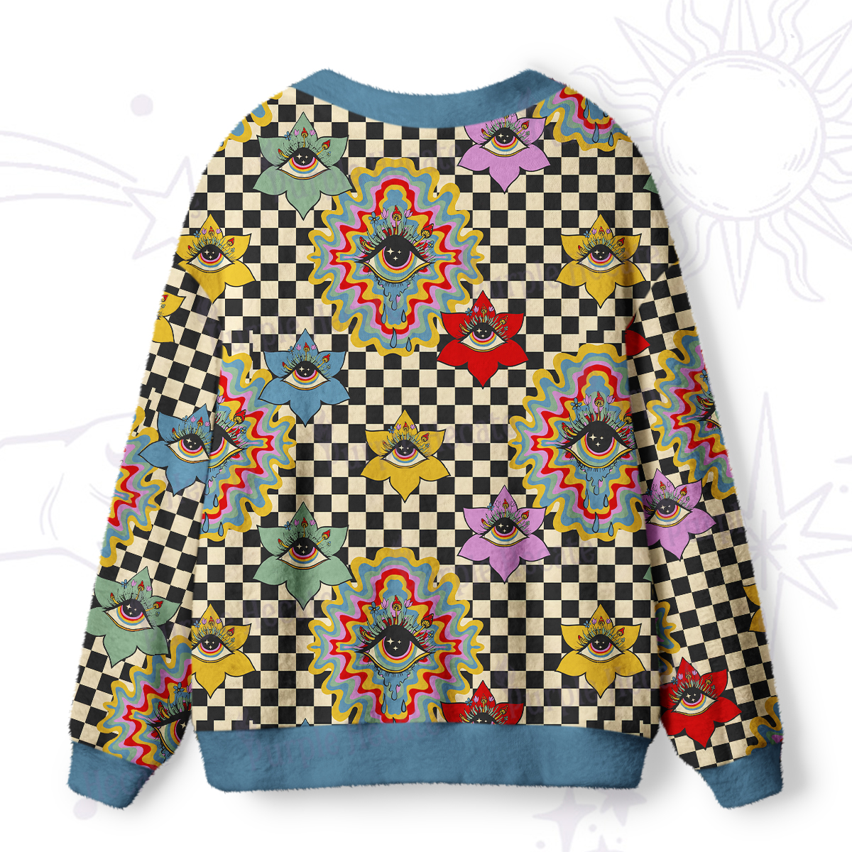Purplehecate Third Eye Bloom Ugly Cardigan Sweaters