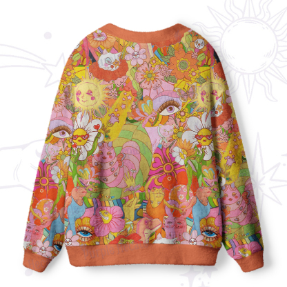 Purplehecate Dreamscape Garden Ugly Cardigan Sweaters