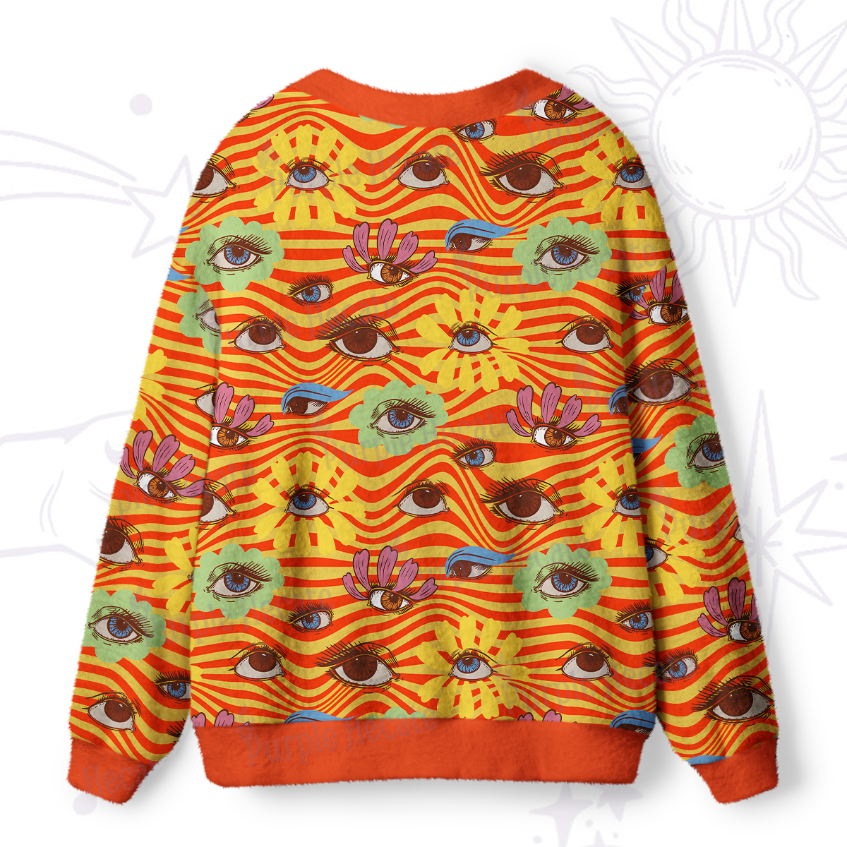 Purplehecate Flower Vision Ugly Cardigan Sweaters
