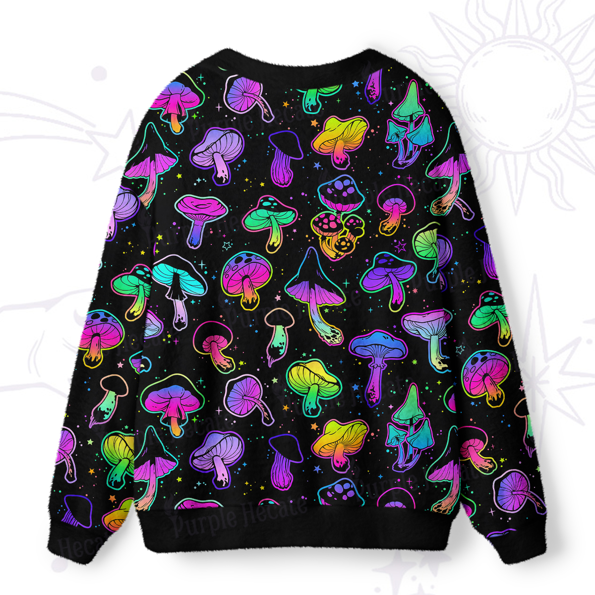 Purplehecate Mushroom Party Ugly Cardigan Sweaters