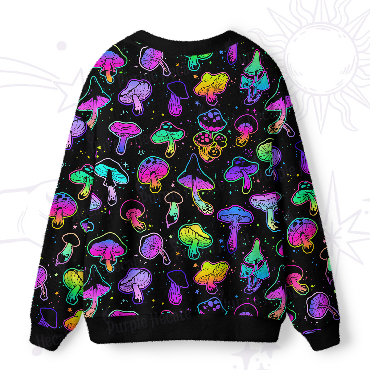 Purplehecate Mushroom Party Ugly Cardigan Sweaters