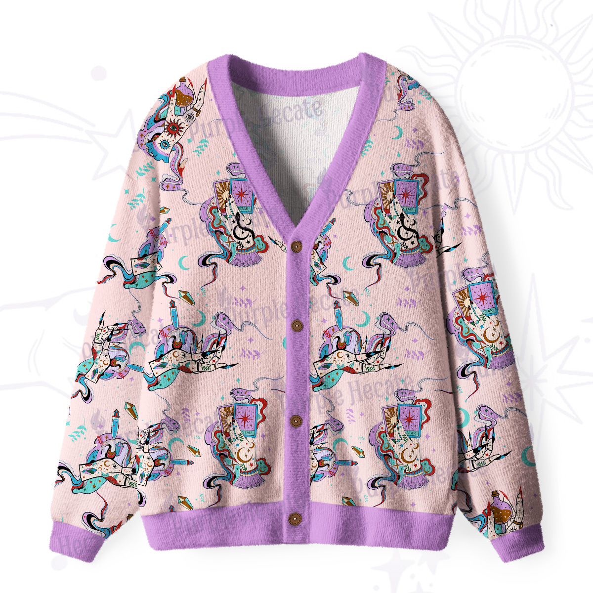 Purplehecate Astrological Secrets Ugly Cardigan Sweaters