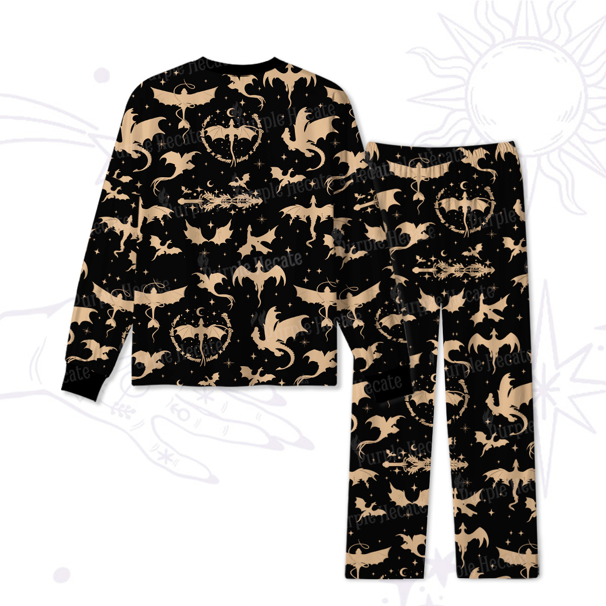 Purplehecate Fantasy Dragon Allover Pajamas