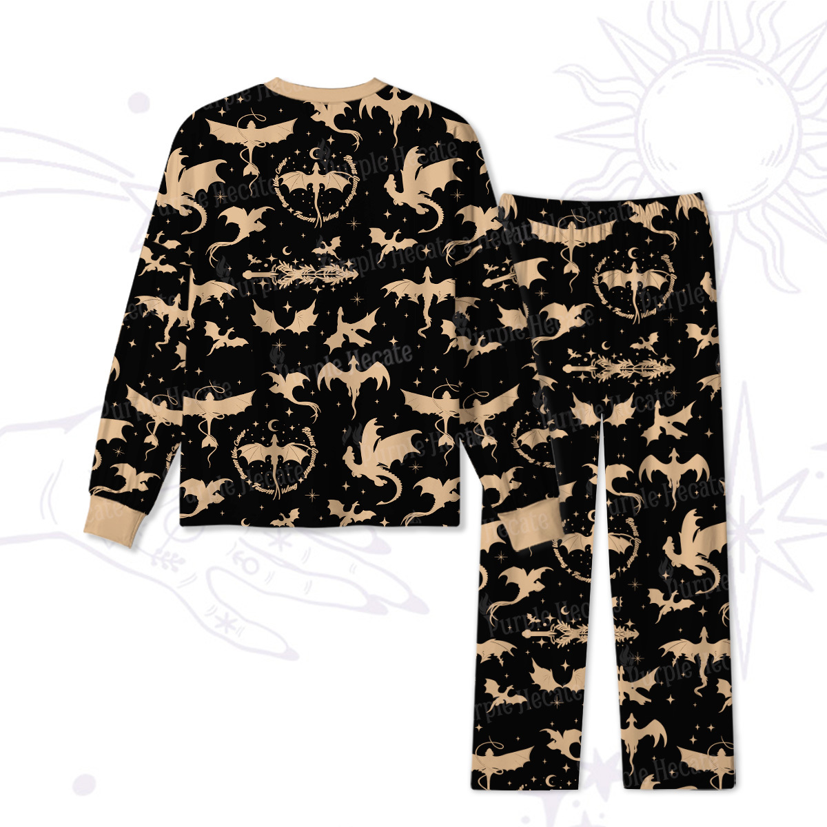 Purplehecate Fantasy Dragon Allover Pajamas