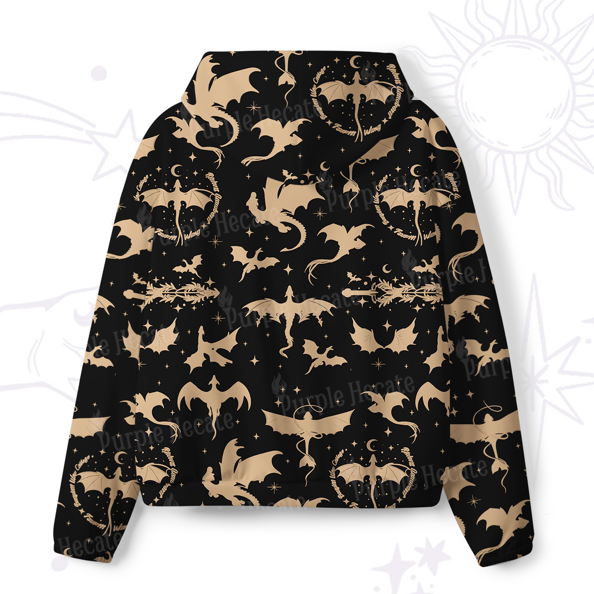 Purplehecate Fantasy Dragon Allover All-Over Print Hoodie