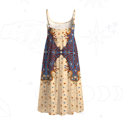 Purplehecate Celestial Ascension Spaghetti Strap Midi Dress