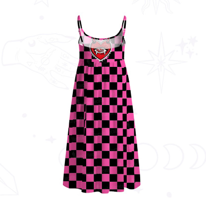 Purplehecate Heart of a Demon Spaghetti Strap Midi Dress