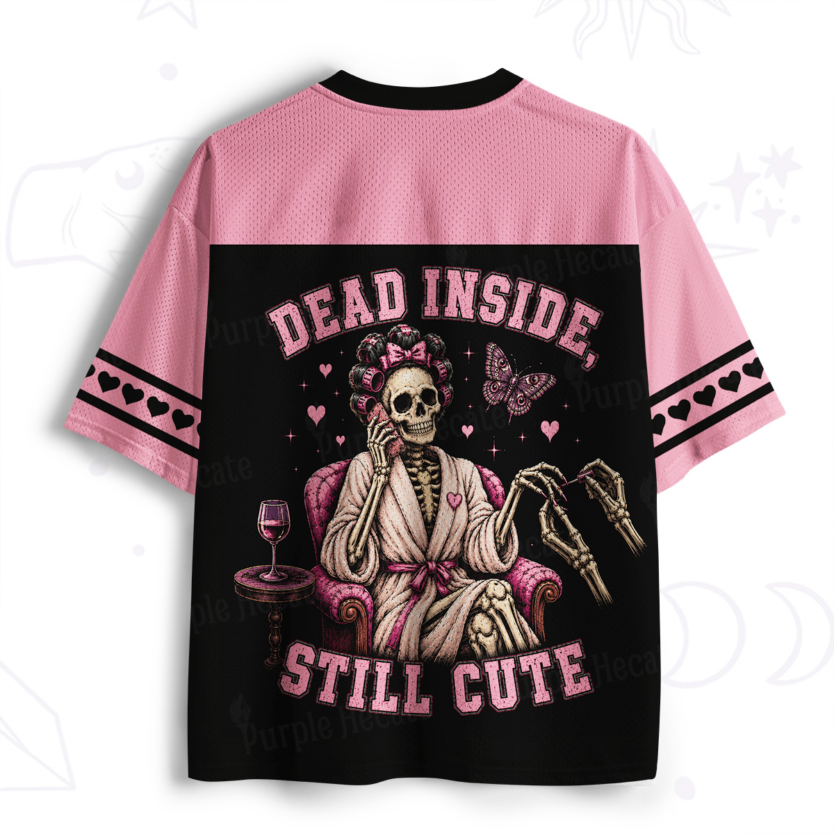 Purplehecate Dead Inside Still Cute Mesh Jersey