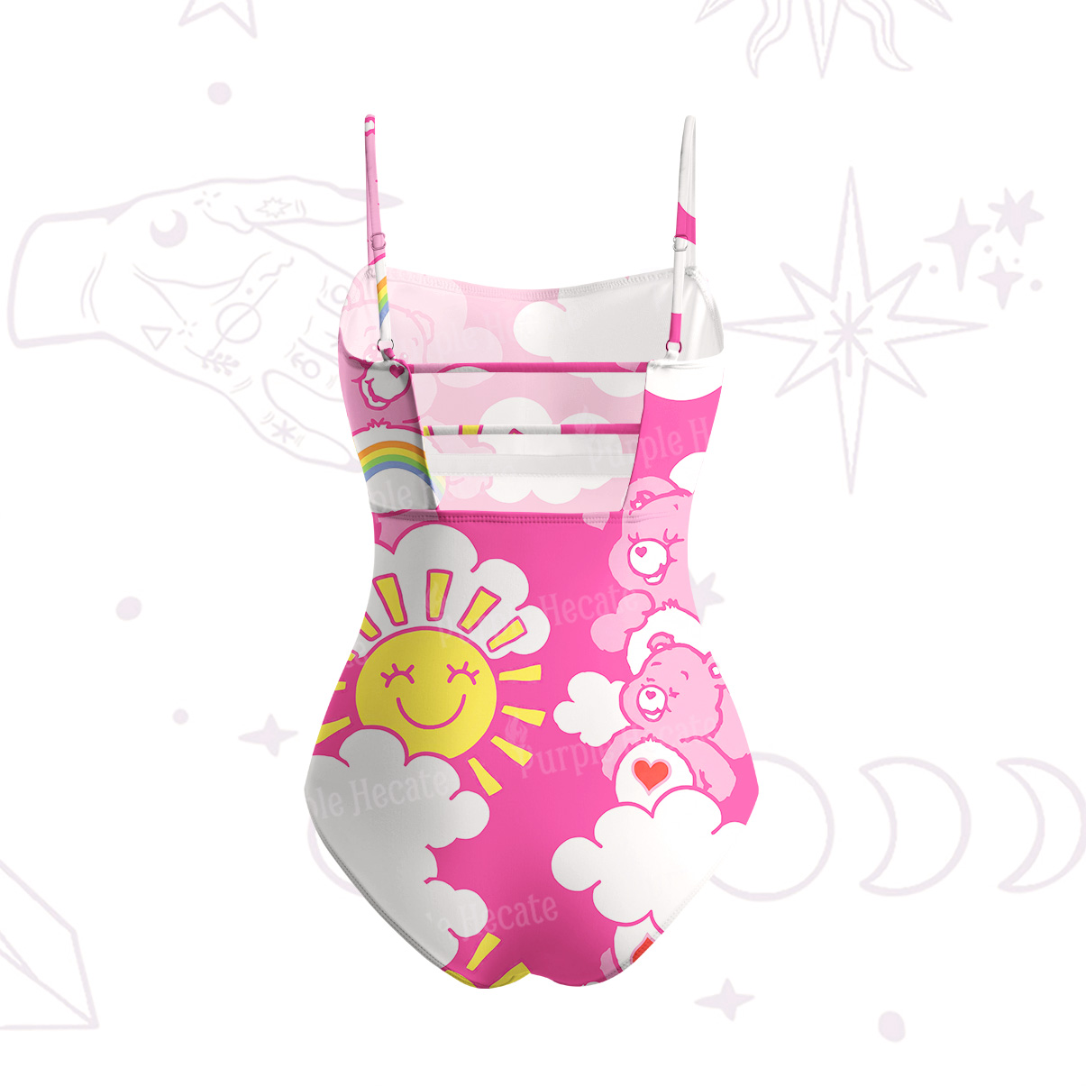 Purplehecate Sweet Dream Bear Slim-Strap Swimsuit
