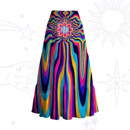 Purplehecate Psychedelic Bloom Convertible Maxi Skirt