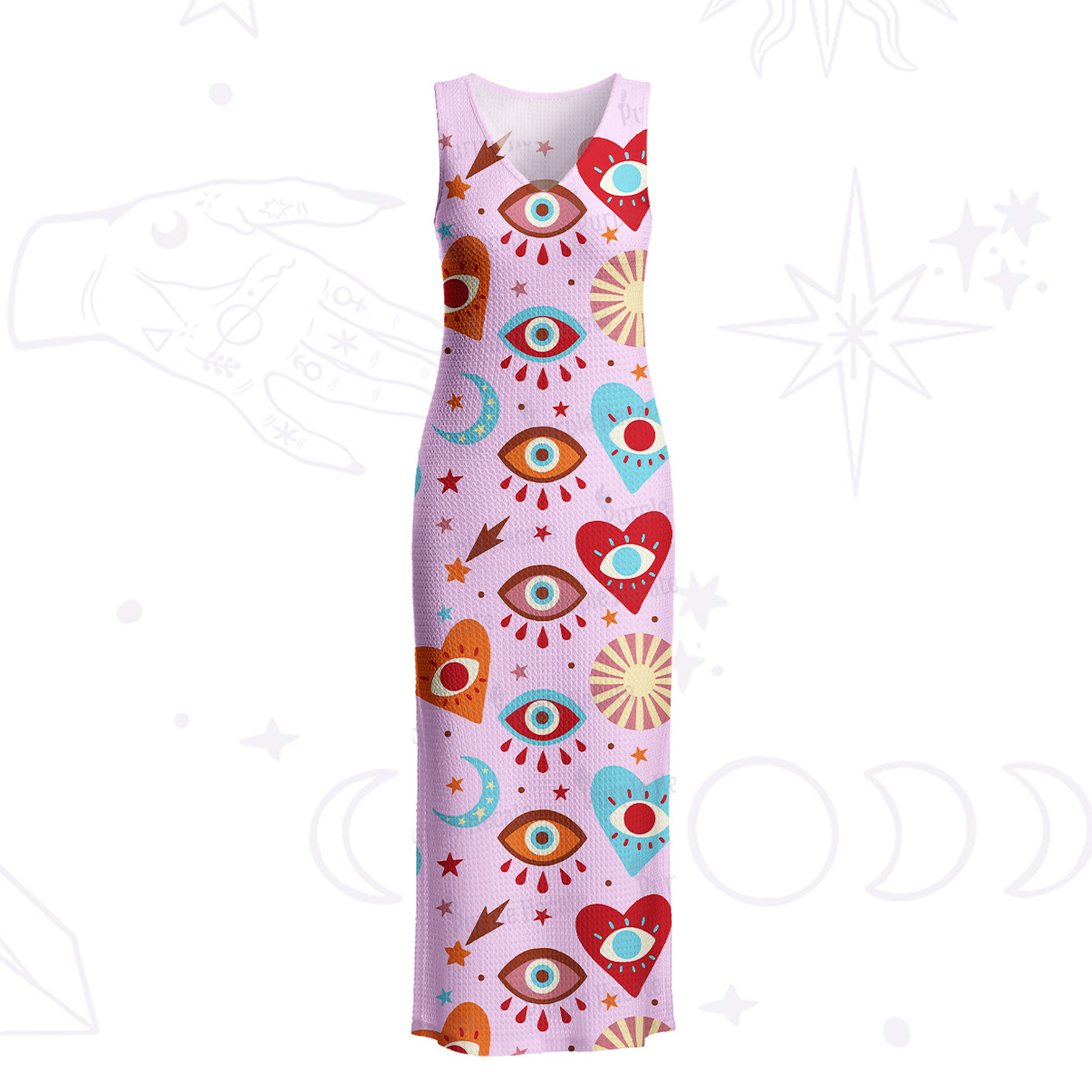 Purplehecate The Enchanted Eye of Love Crochet Knit Maxi Dress