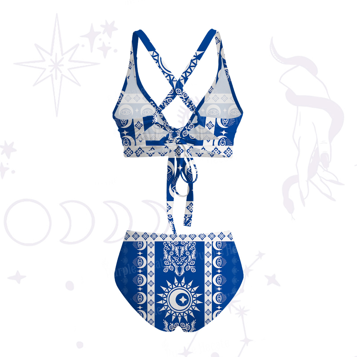 Purplehecate Visionary Sun Crisscross Tie-Back Bikini Set