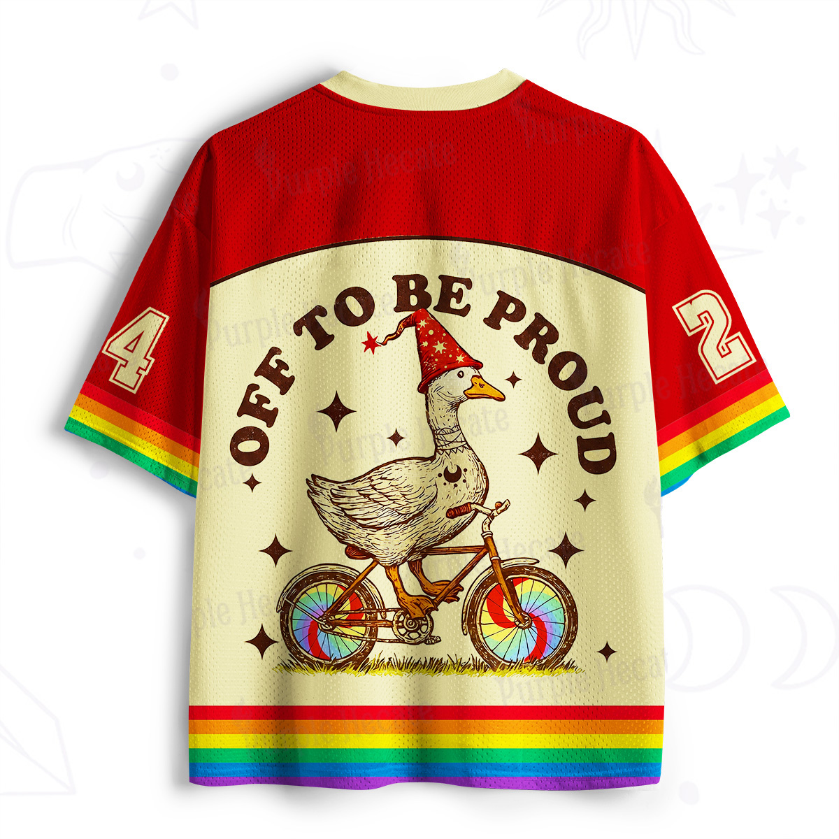 Purplehecate Off To Be Proud Duck Bike Mesh Jersey