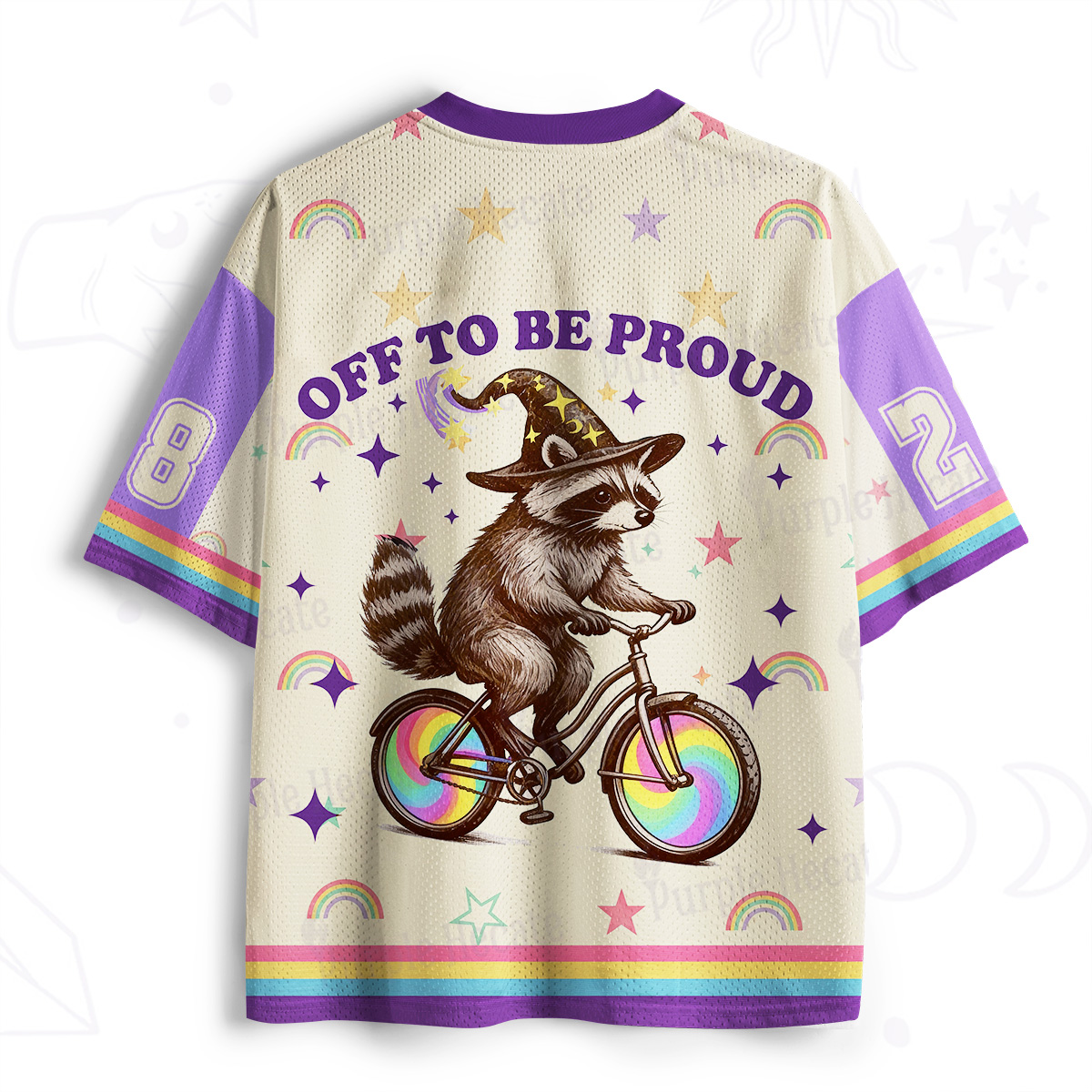 Purplehecate Off To Be Proud Raccon Bike Mesh Jersey