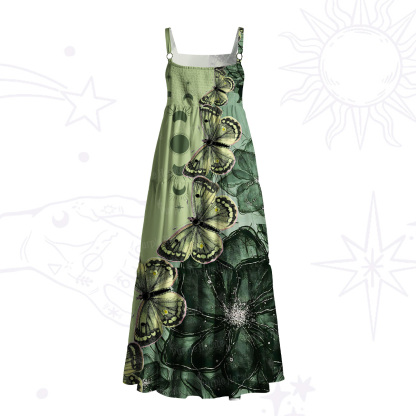 Purplehecate Mystic Dreamland Butterfly Wide Straps Maxi Dress
