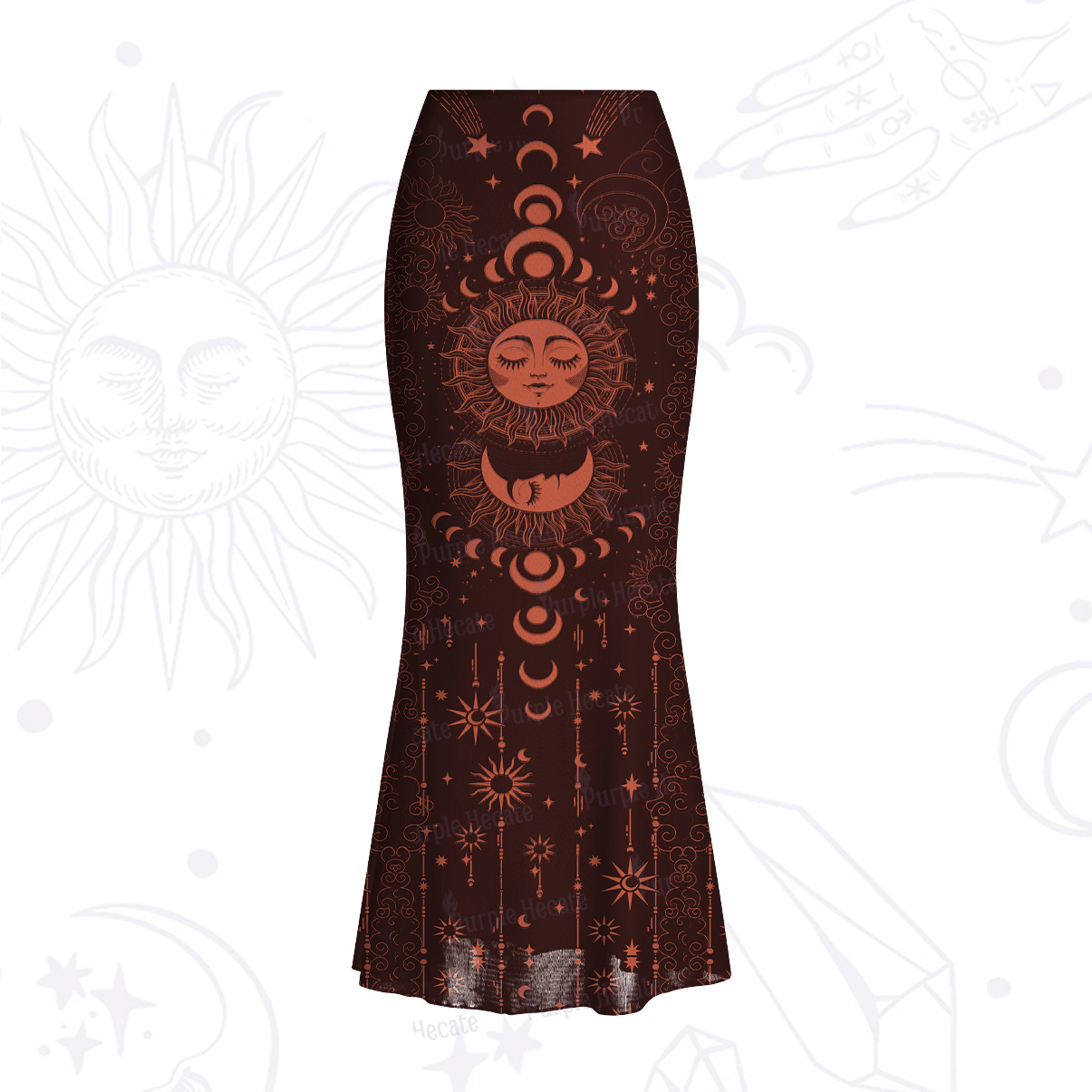 Purplehecate Lunar Eclipse Mesh Mermaid Hem Skirt