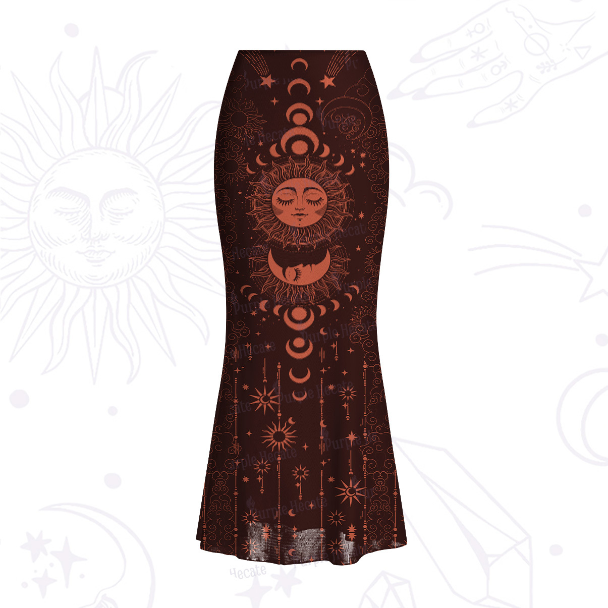 Purplehecate Lunar Eclipse Mesh Mermaid Hem Skirt