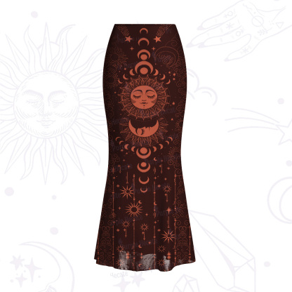Purplehecate Lunar Eclipse Mesh Mermaid Hem Skirt