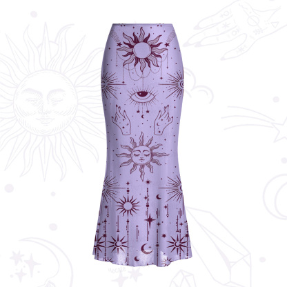 Purplehecate Solar Oracle Mesh Mermaid Hem Skirt