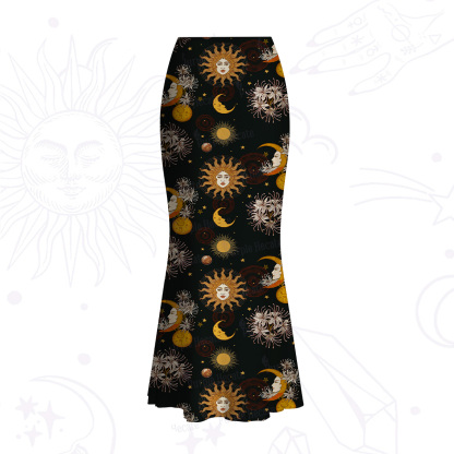 Purplehecate Stellar Symphony Mesh Mermaid Hem Skirt