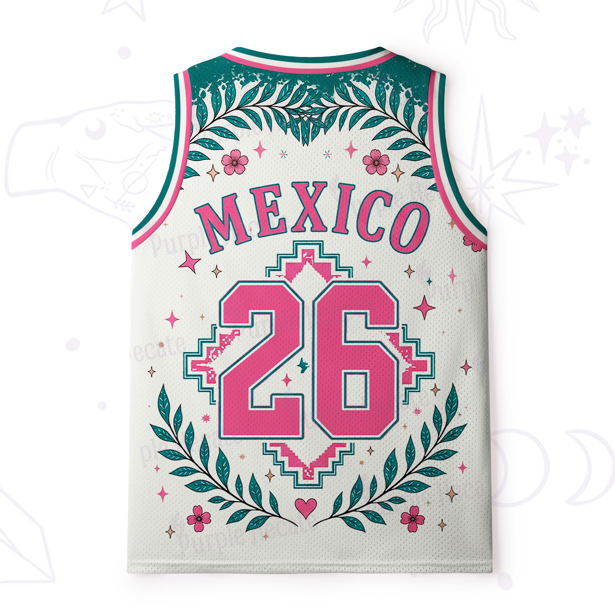 Purplehecate Mexico Wild Jaguar Mesh Jersey Tank Top