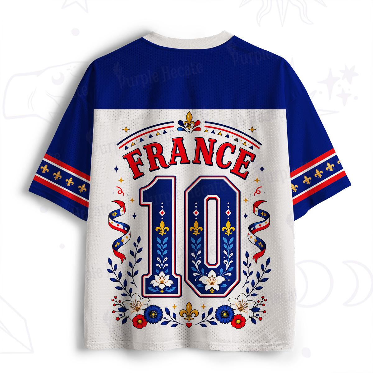 Purplehecate Poodle France Soccer Mesh Jersey