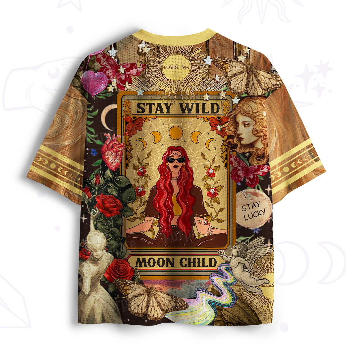 Purplehecate The Stay Wild Moon Child Oracle Card Mesh Jersey
