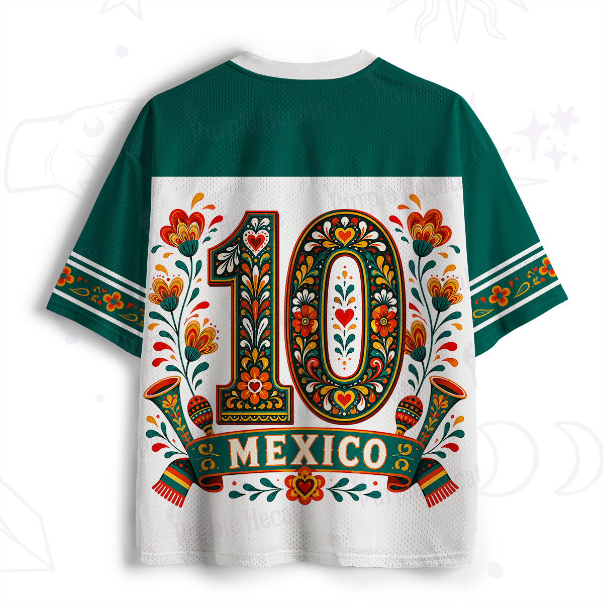Purplehecate Day of the Dead Cat Mexico Soccer Mesh Jersey