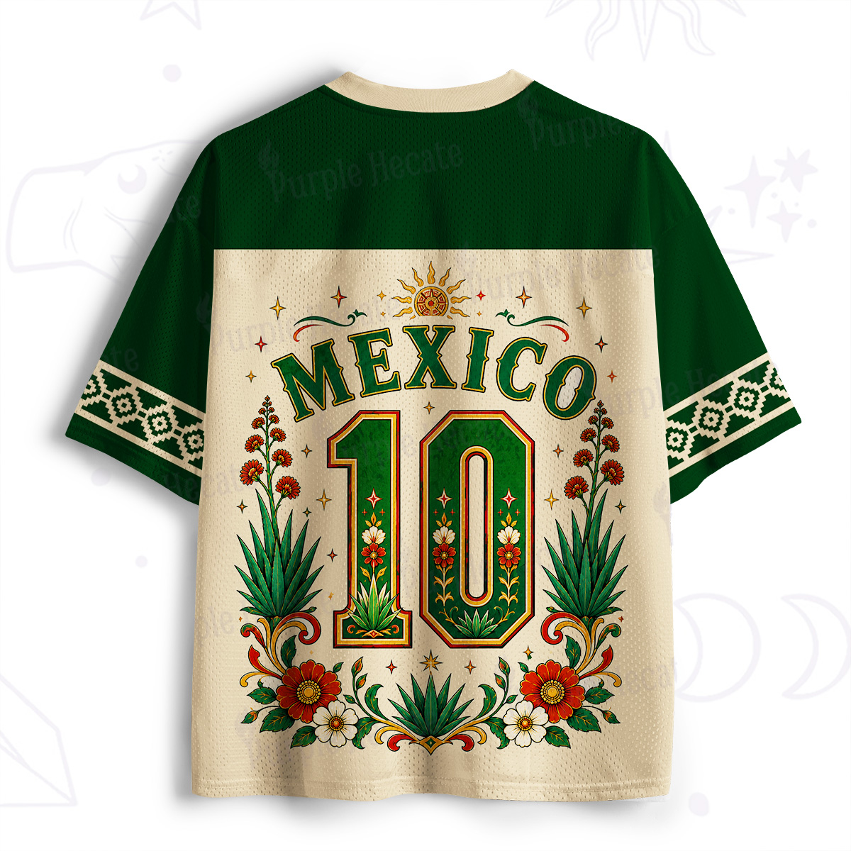 Purplehecate Mexico Aztec Goddess Soccer Mesh Jersey