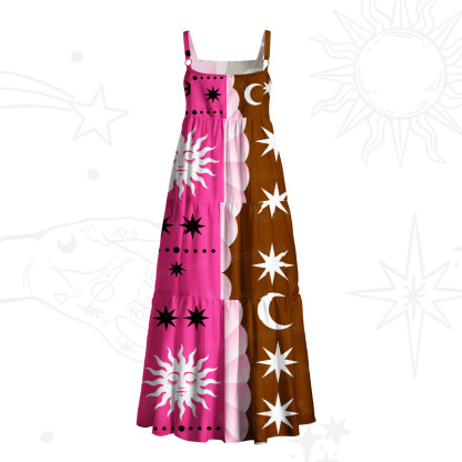 Purplehecate Dual Dawn Dream Wide Straps Maxi Dress