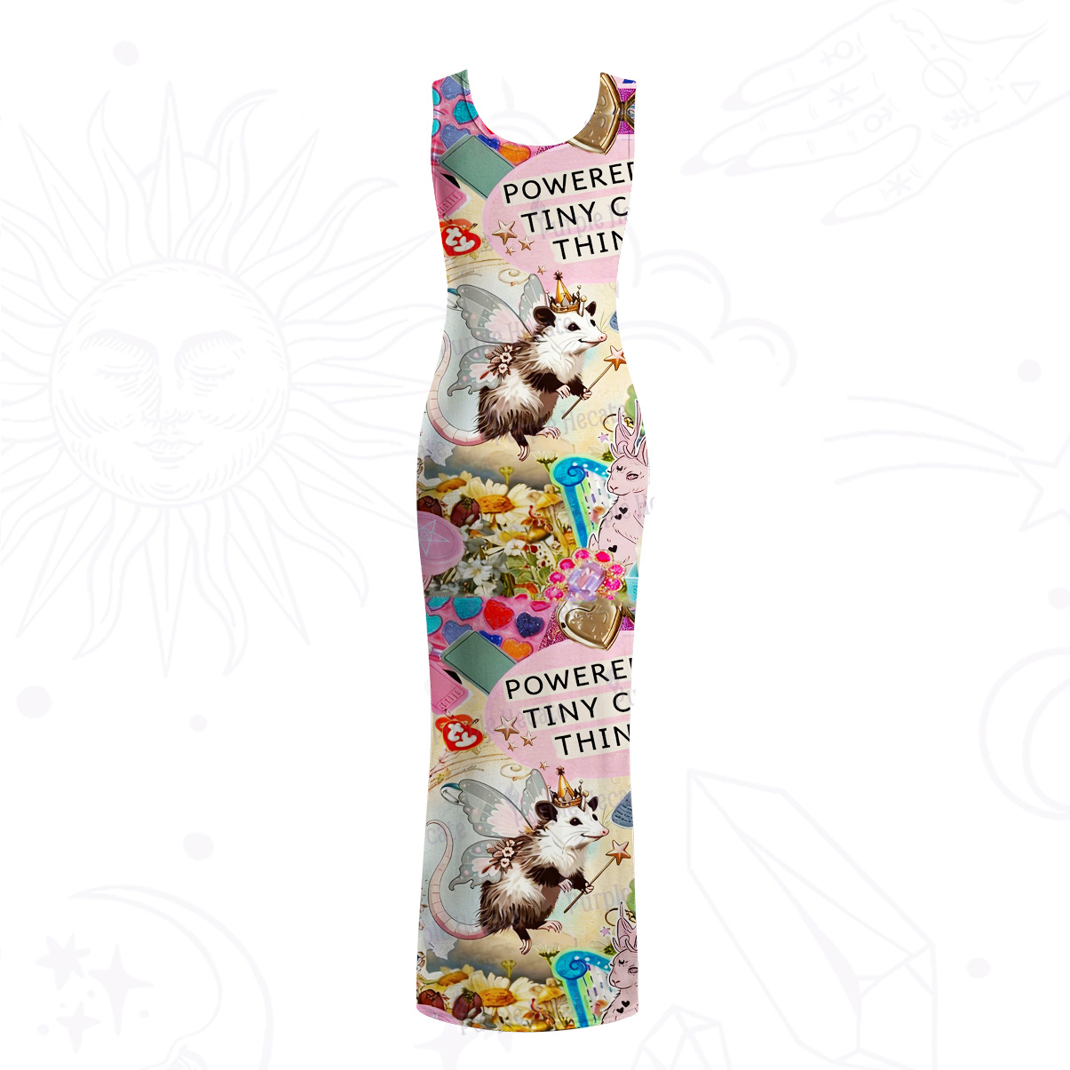 Purplehecate The Opossum Queen's Hoard Mesh Maxi Tank Beach Dress