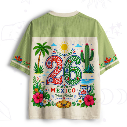 Purplehecate Mexico Fiesta Football Mesh Jersey