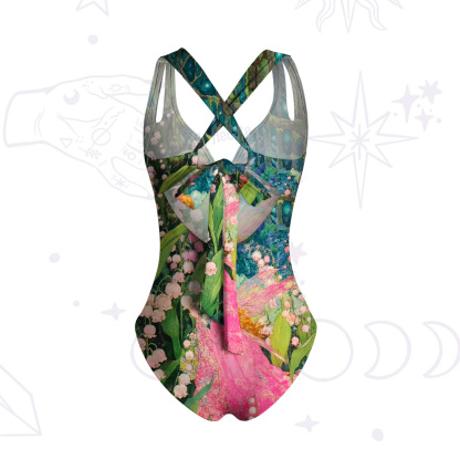 Purplehecate Mystic Secret Lily Fairy Forest One-Piece Swimsuit