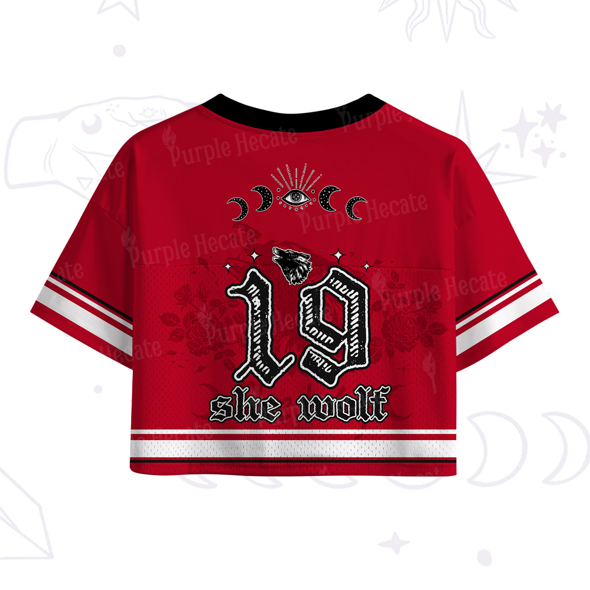Purplehecate She Wolf Crop Sports Jersey