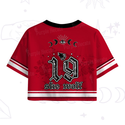 Purplehecate She Wolf Crop Sports Jersey