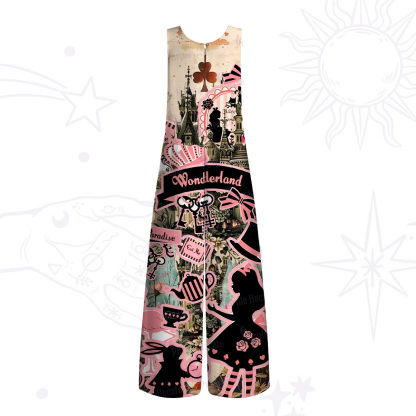 Purplehecate Wonderland Alice’s Tea Party Wide Leg Jumpsuit