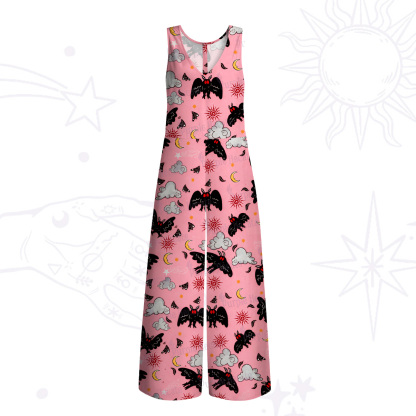 Purplehecate Cryptid Mothman Wide Leg Jumpsuit