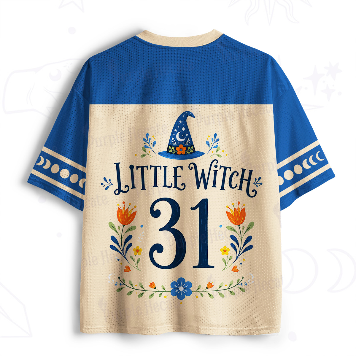 Purplehecate A Little Witchy Black Cat Mesh Jersey