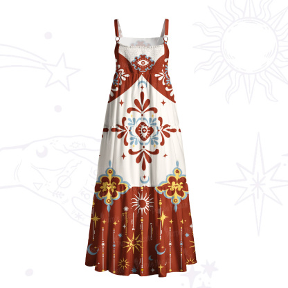 Purplehecate Celestial Oracle Wide Straps Maxi Dress